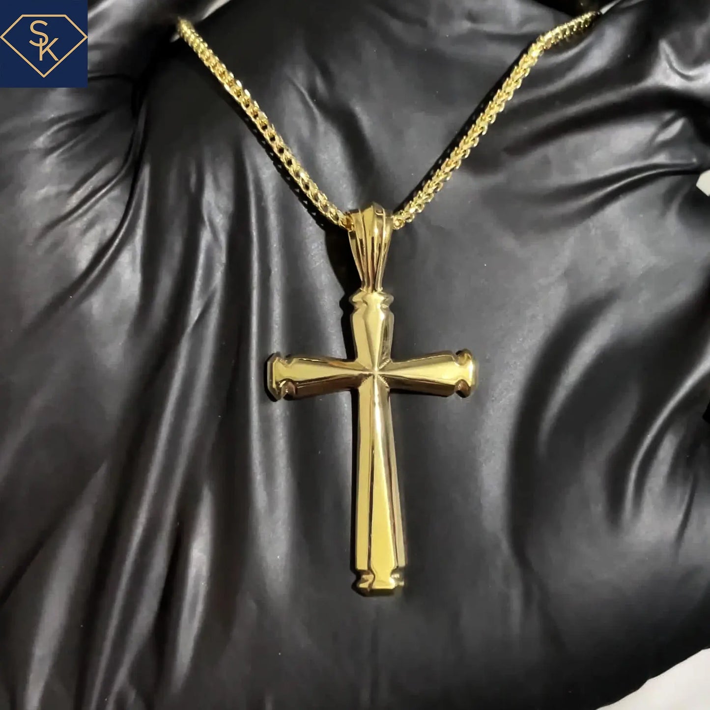 Classic Faceted Cross Pendant