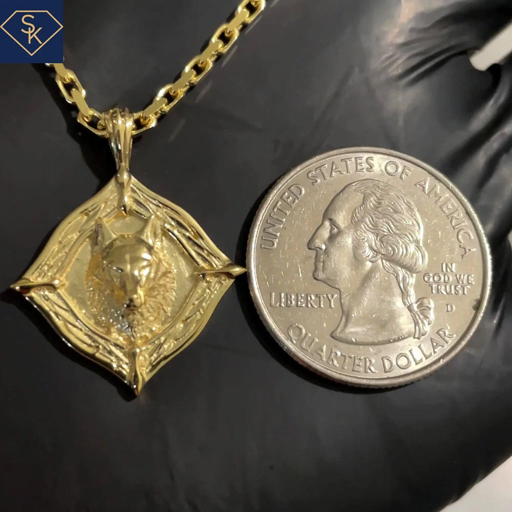 Wolf Compass Pendant