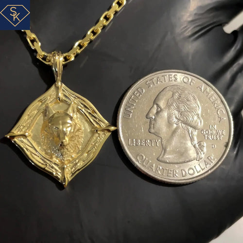 Wolf Compass Pendant