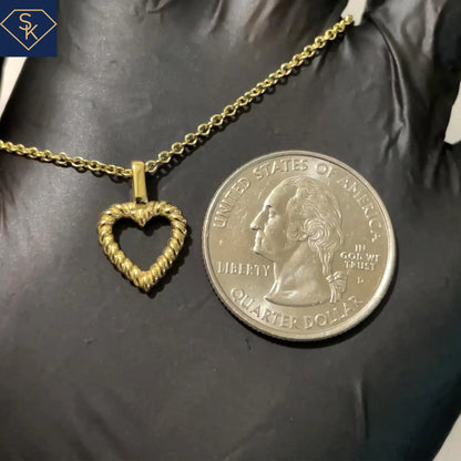 Mini Heart Pendant with Rope design
