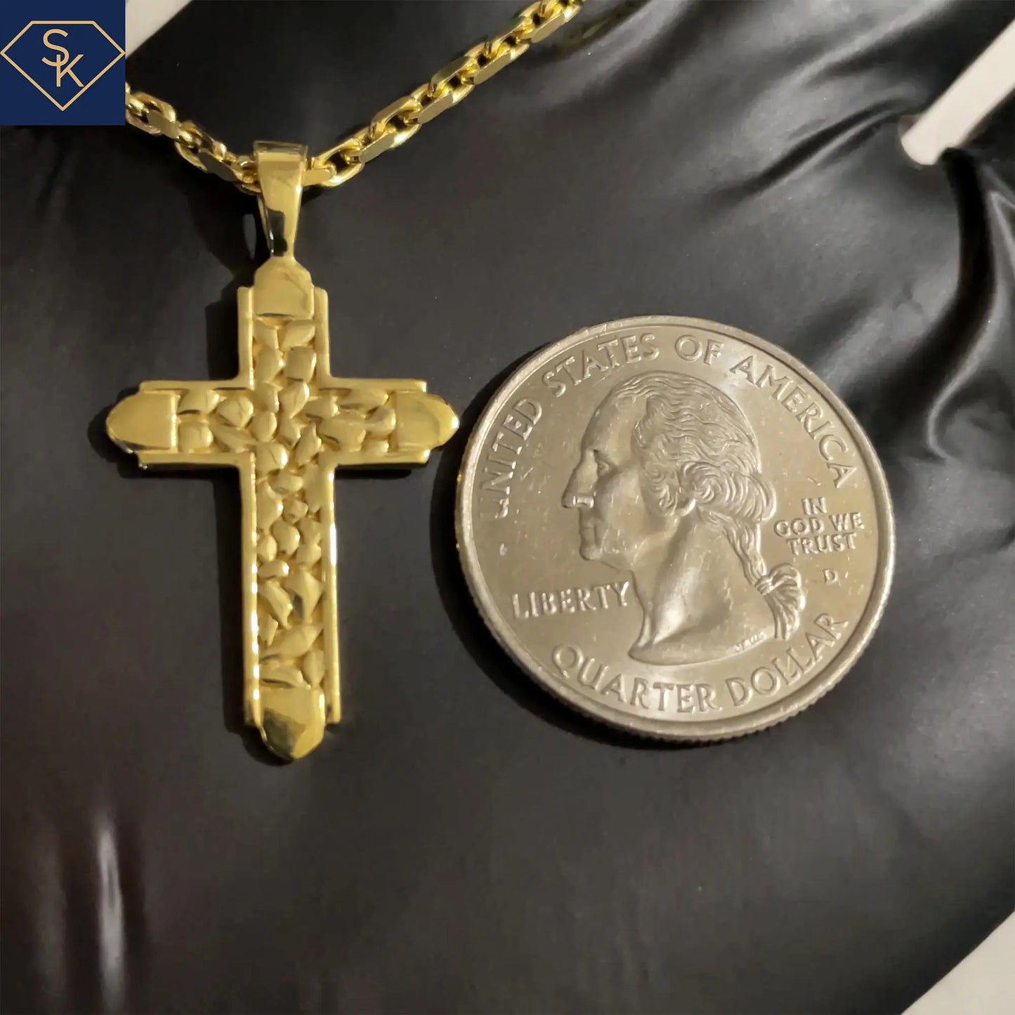 Cross with Cobble Stone Texture