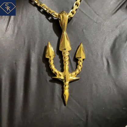 Trident with Rope Design Pendant