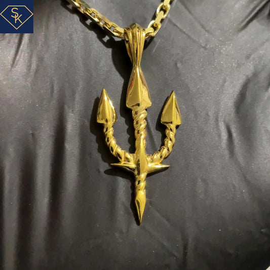 Trident with Rope Design Pendant