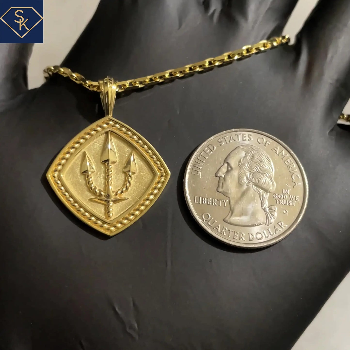 Trident Shield Pendant