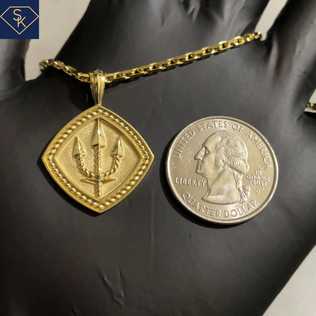 Trident Shield Pendant