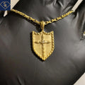 Shield Diamond Cross Pendant