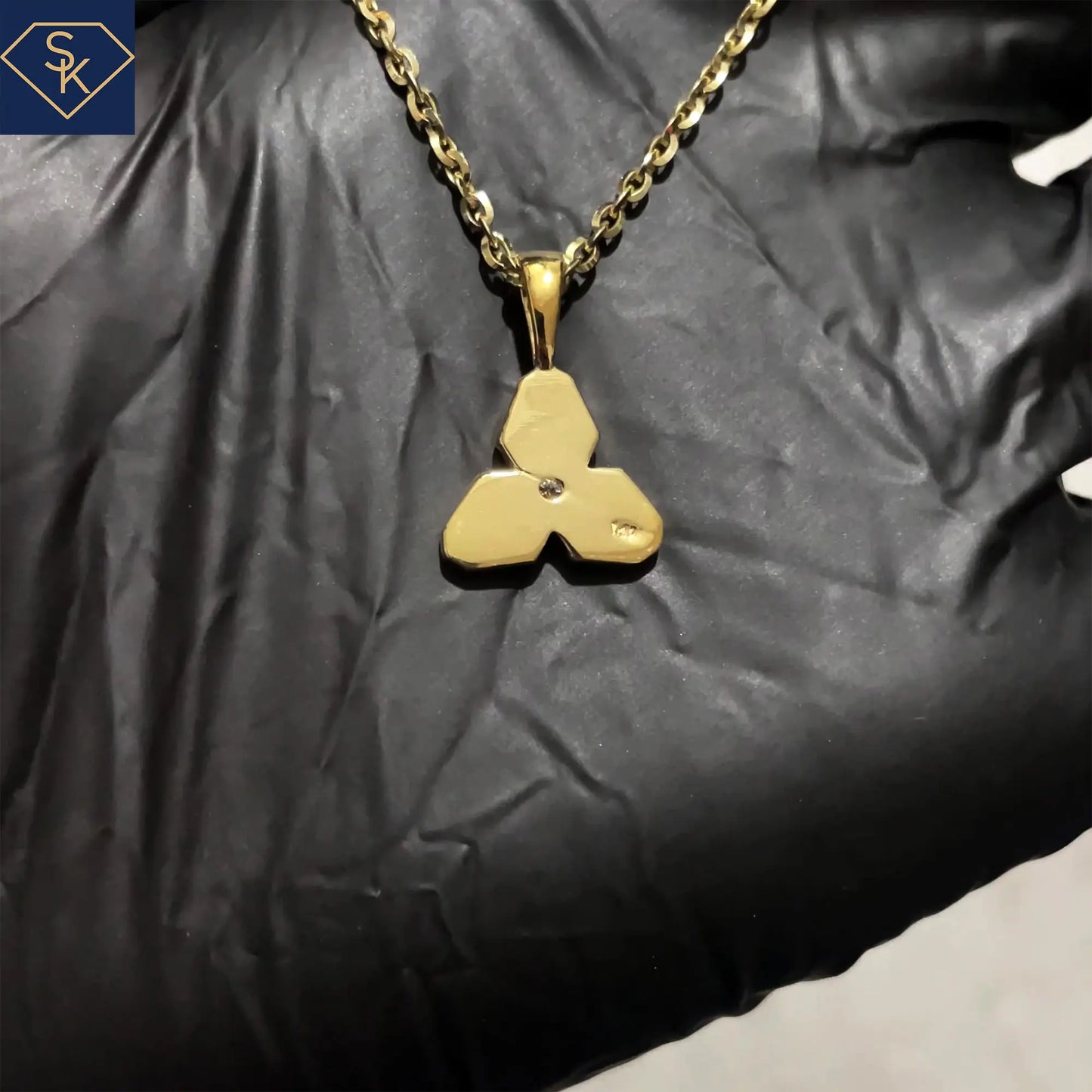 Braided Triple Petal Pendant