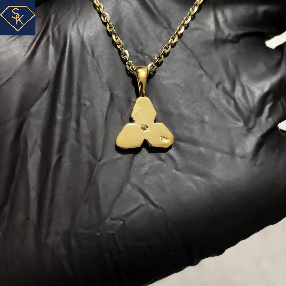 Braided Triple Petal Pendant