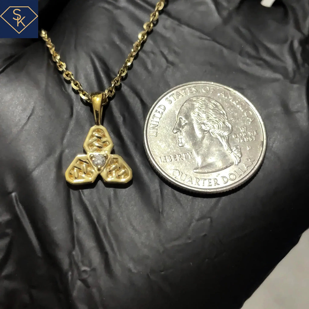 Braided Triple Petal Pendant