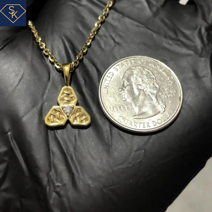 Braided Triple Petal Pendant