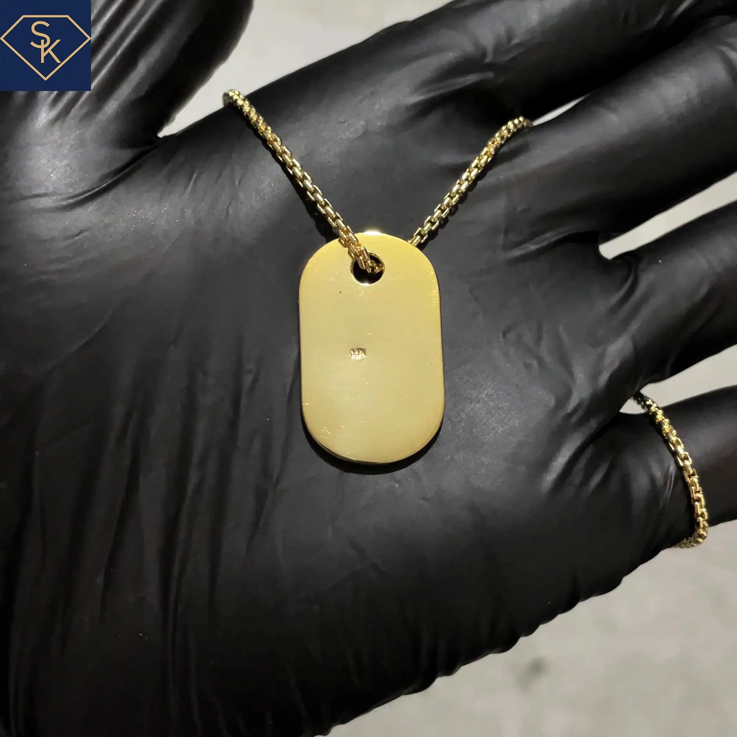 Eternal Braided Oval Dog Tag Pendant