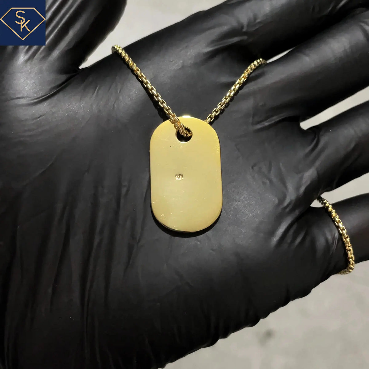 Eternal Braided Oval Dog Tag Pendant