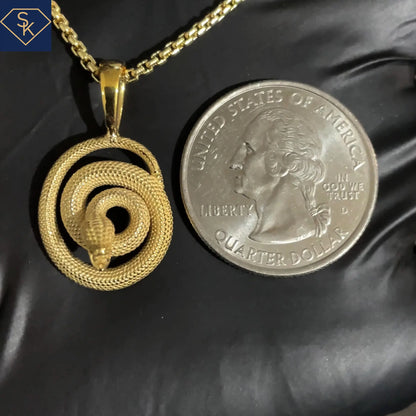 Coiled Serpent Pendant
