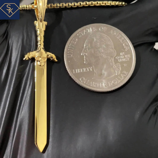 Sword Pendant with Skull Head