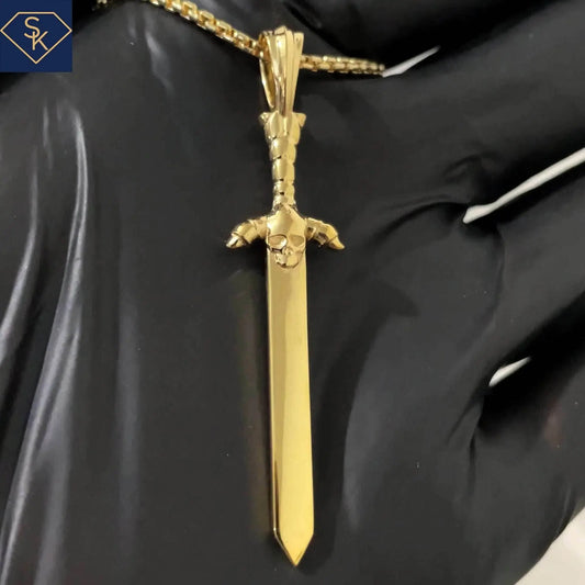 Sword Pendant with Skull Head