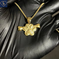 Dog Paw With Bone Pendant