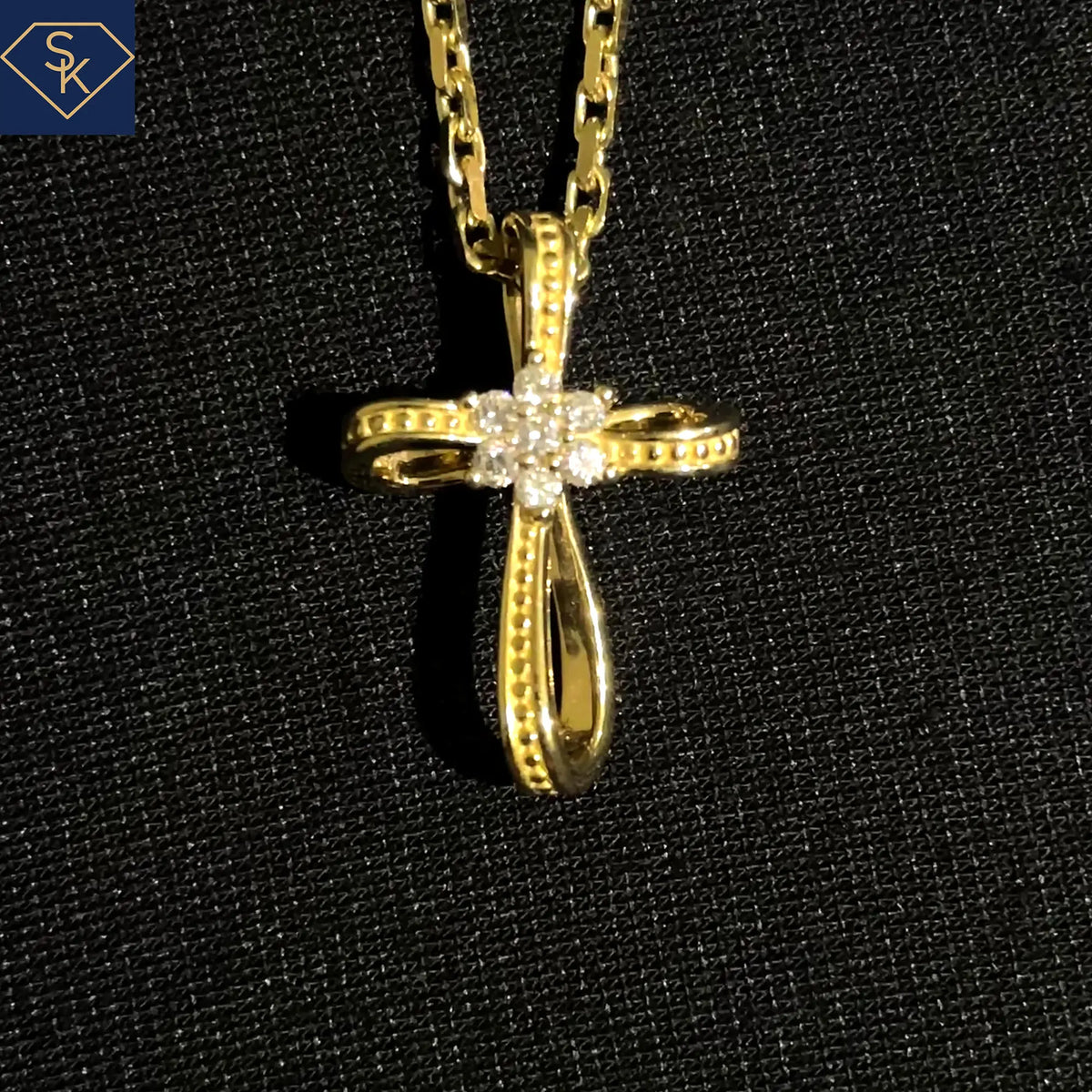 Infinity Diamond Cross Pendant
