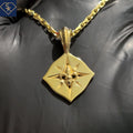 Fleur De Lis Compass Pendant