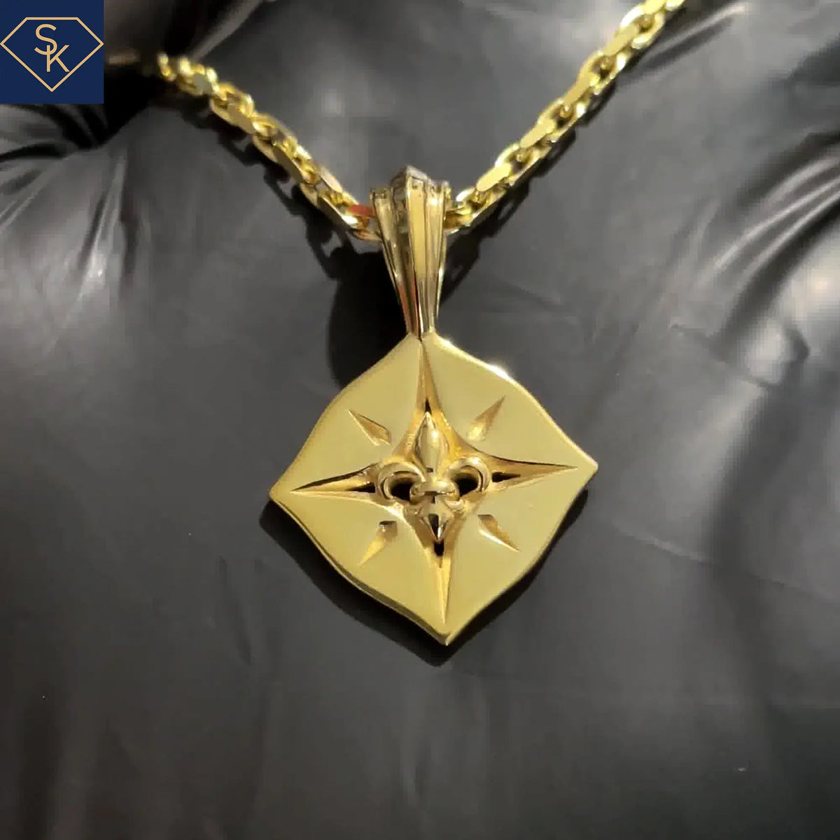 Fleur De Lis Compass Pendant