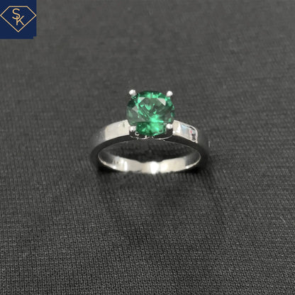 Solitaire Lab Emerald Ring