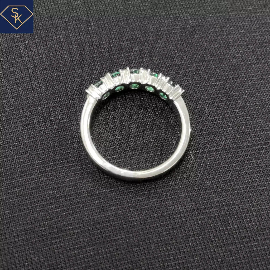Lab Emerald Band - SK Custom Jewelry
