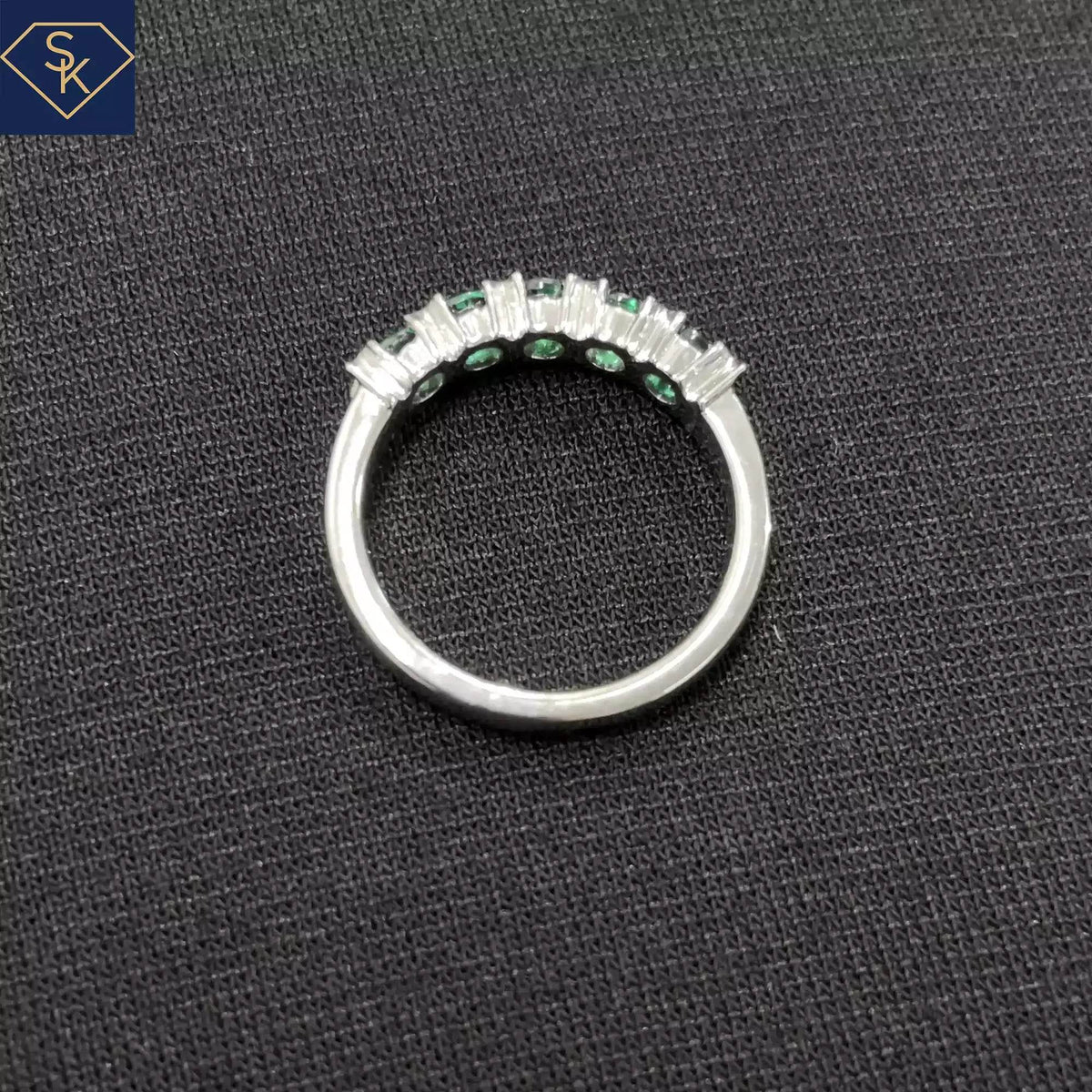 Lab Emerald Band - SK Custom Jewelry