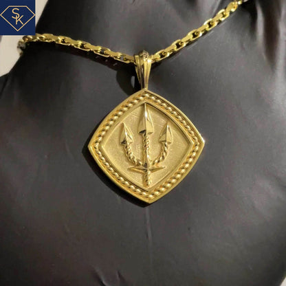 Trident Shield Pendant - SK Custom Jewelry