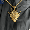 Diamond Dragon head Pendant - SK Custom Jewelry