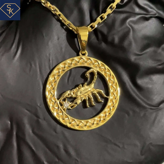 Scorpion Pendant with Eternal Braided Textures