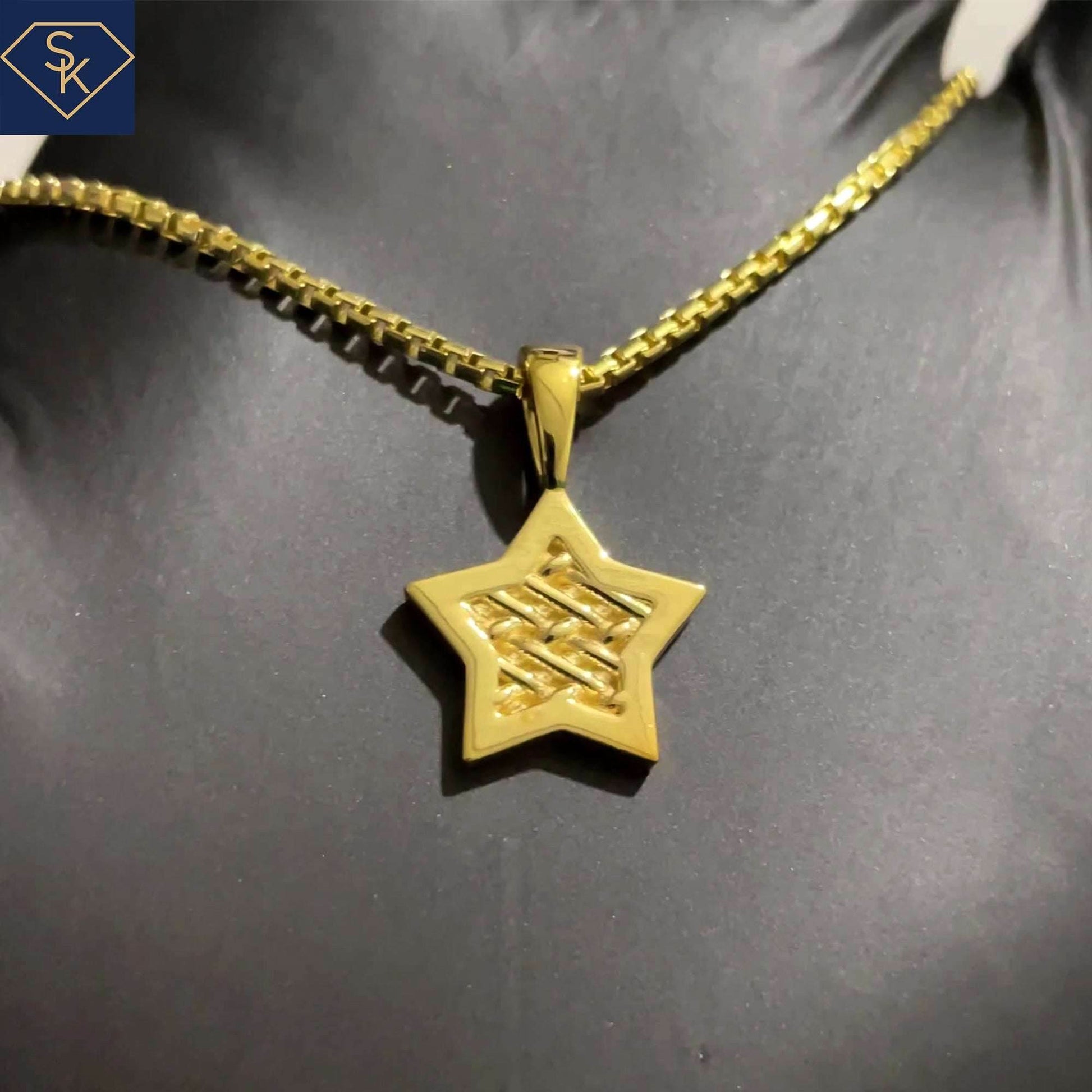 Star Pendant with Braided Design - SK Custom Jewelry