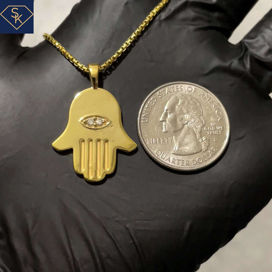 Hamsa Evil Eye Pendant