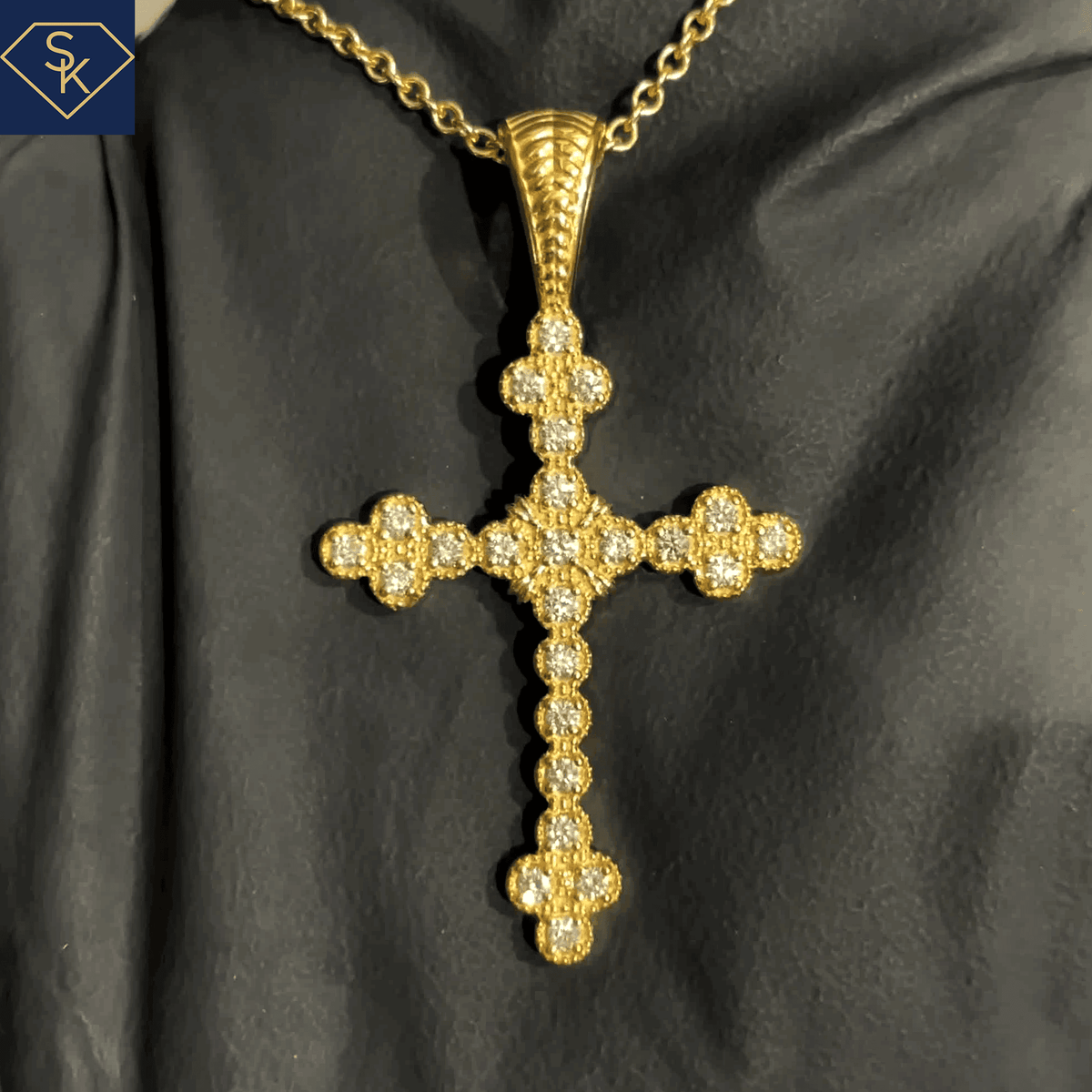 Diamond Cross Pendant - SK Custom Jewelry
