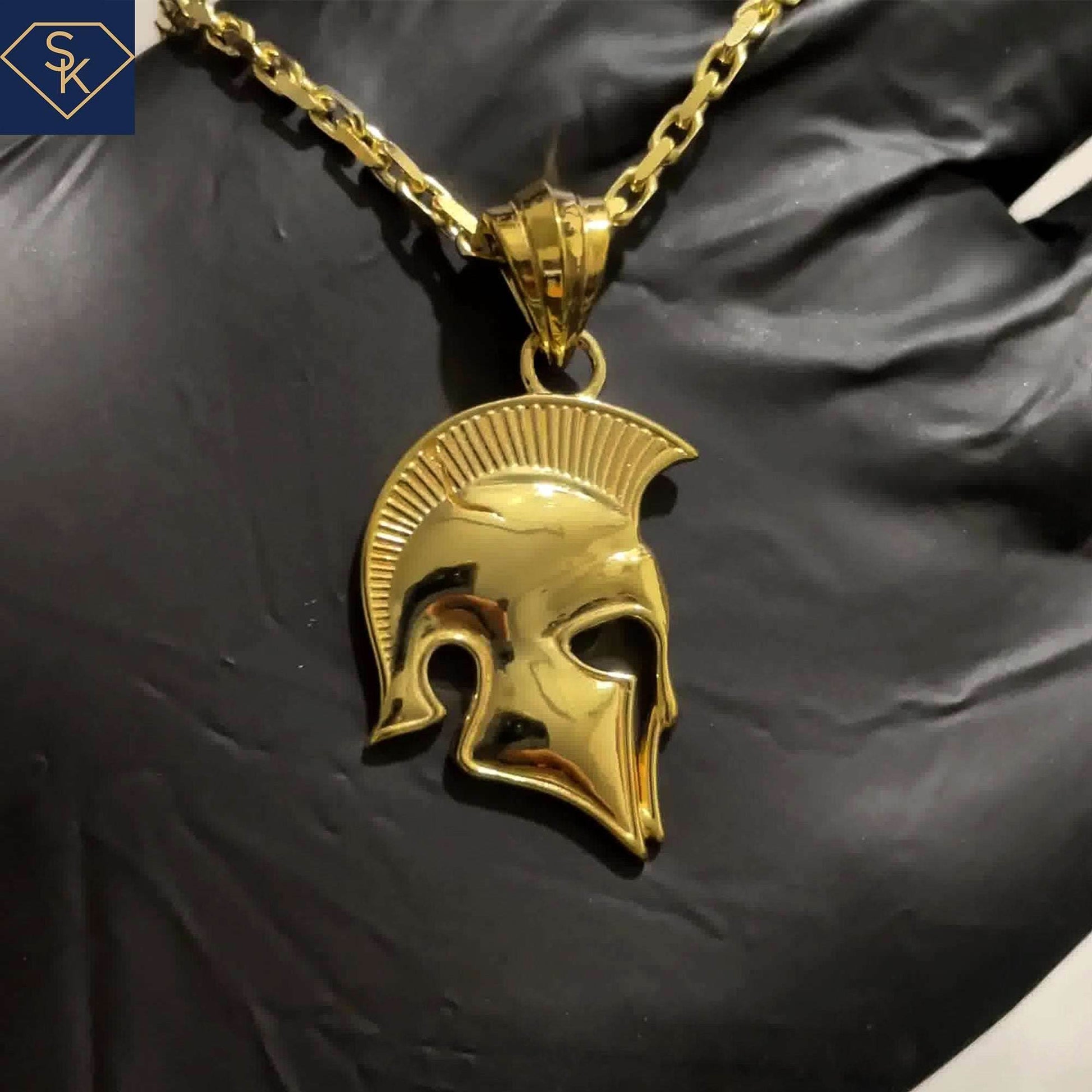 Spartan Helmet Pendant - SK Custom Jewelry