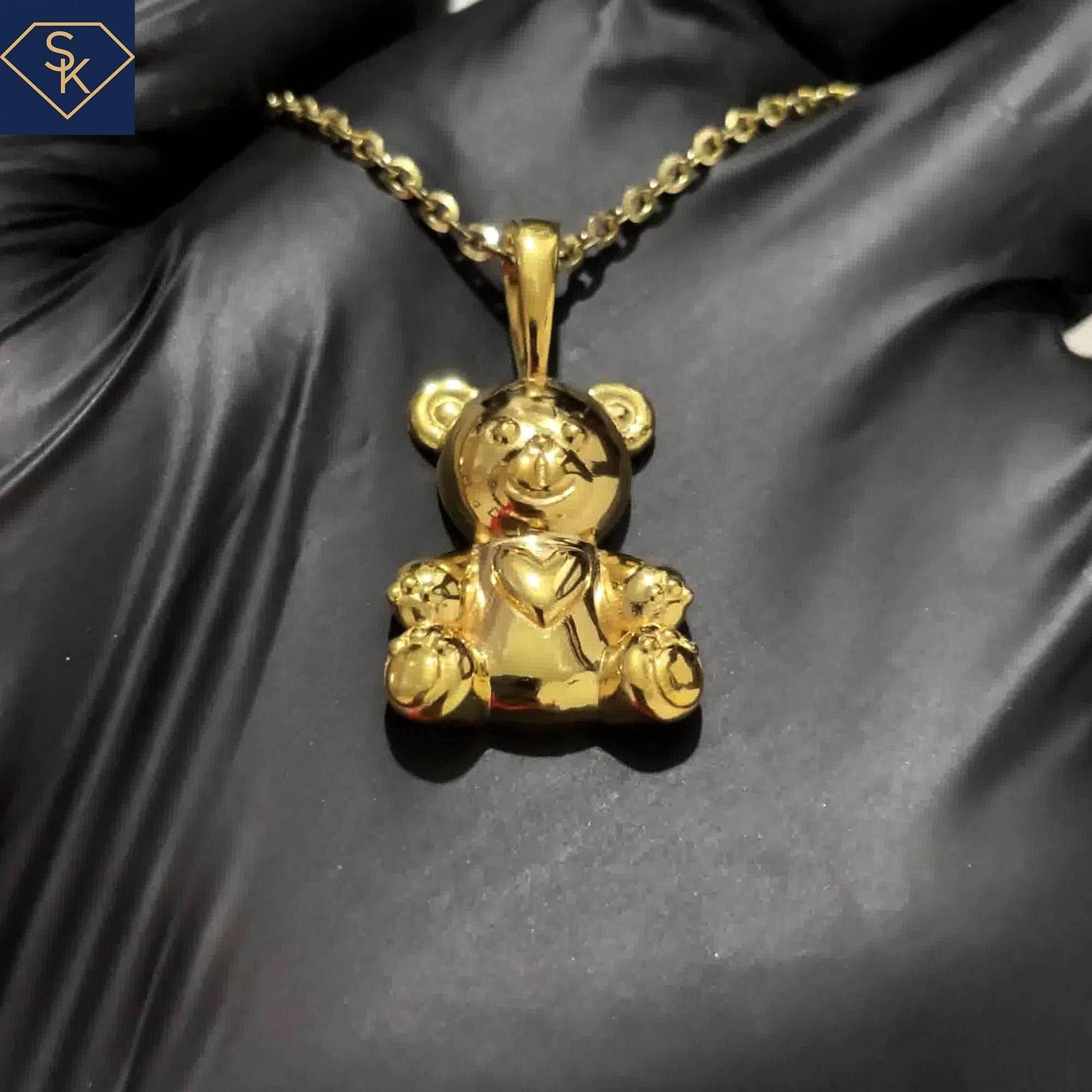 Plain Lovely Bear Pendant - SK Custom Jewelry