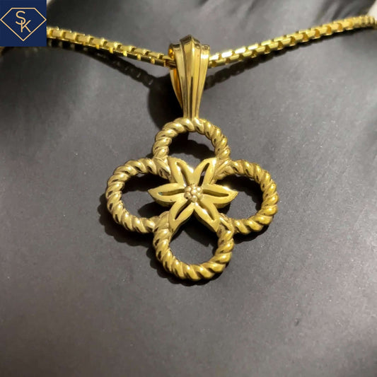 Clover with rope design pendant - SK Custom Jewelry