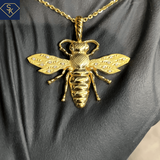 14K Gold Queen Bee Pendant