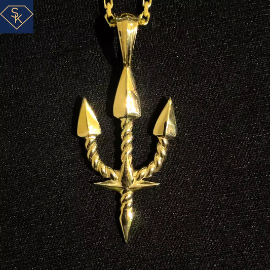 Trident with Rope Design Pendant