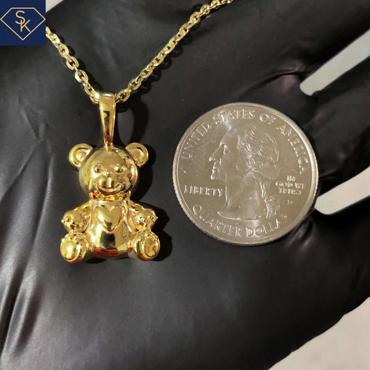 Plain Lovely Bear Pendant - SK Custom Jewelry