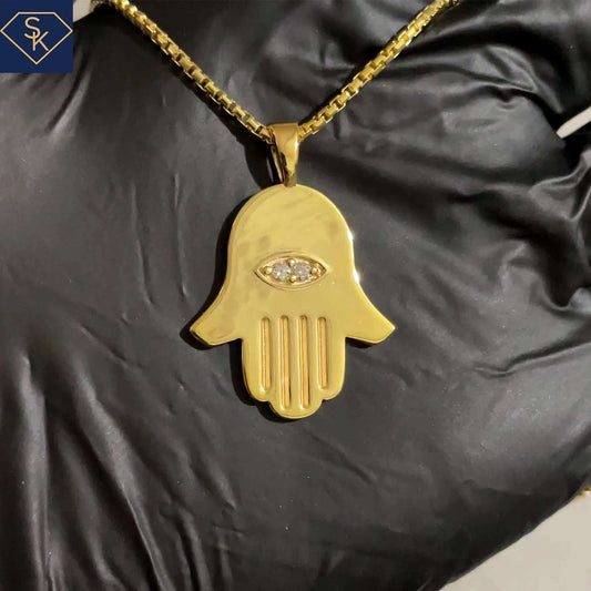 Hamsa Evil Eye Pendant