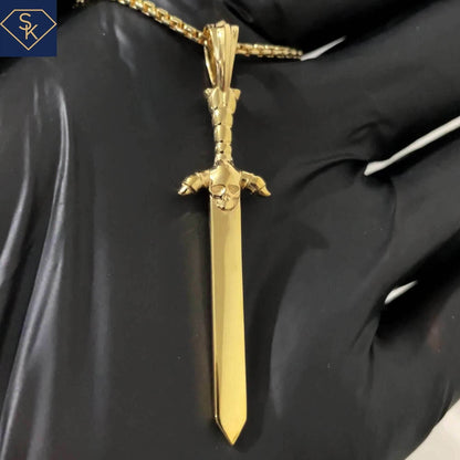 Sword Pendant with Skull Head - SK Custom Jewelry
