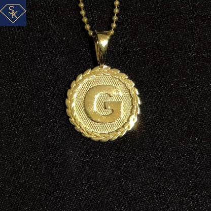Initial Diamond Textured Charm - SK Custom Jewelry