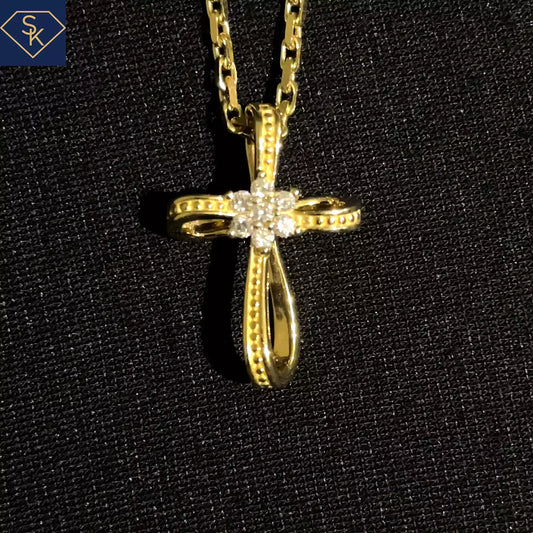 Infinity Diamond Cross Pendant