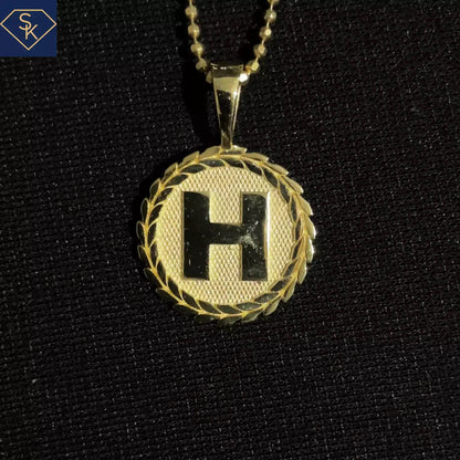 Initial Diamond Textured Charm - SK Custom Jewelry