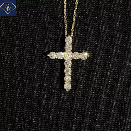 Classic Diamond Cross Pendant - SK Custom Jewelry