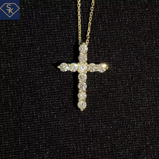 Classic Diamond Cross Pendant