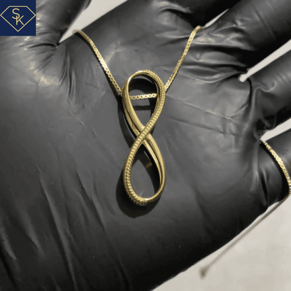 Infinity Pendant with Rope Design - SK Custom Jewelry