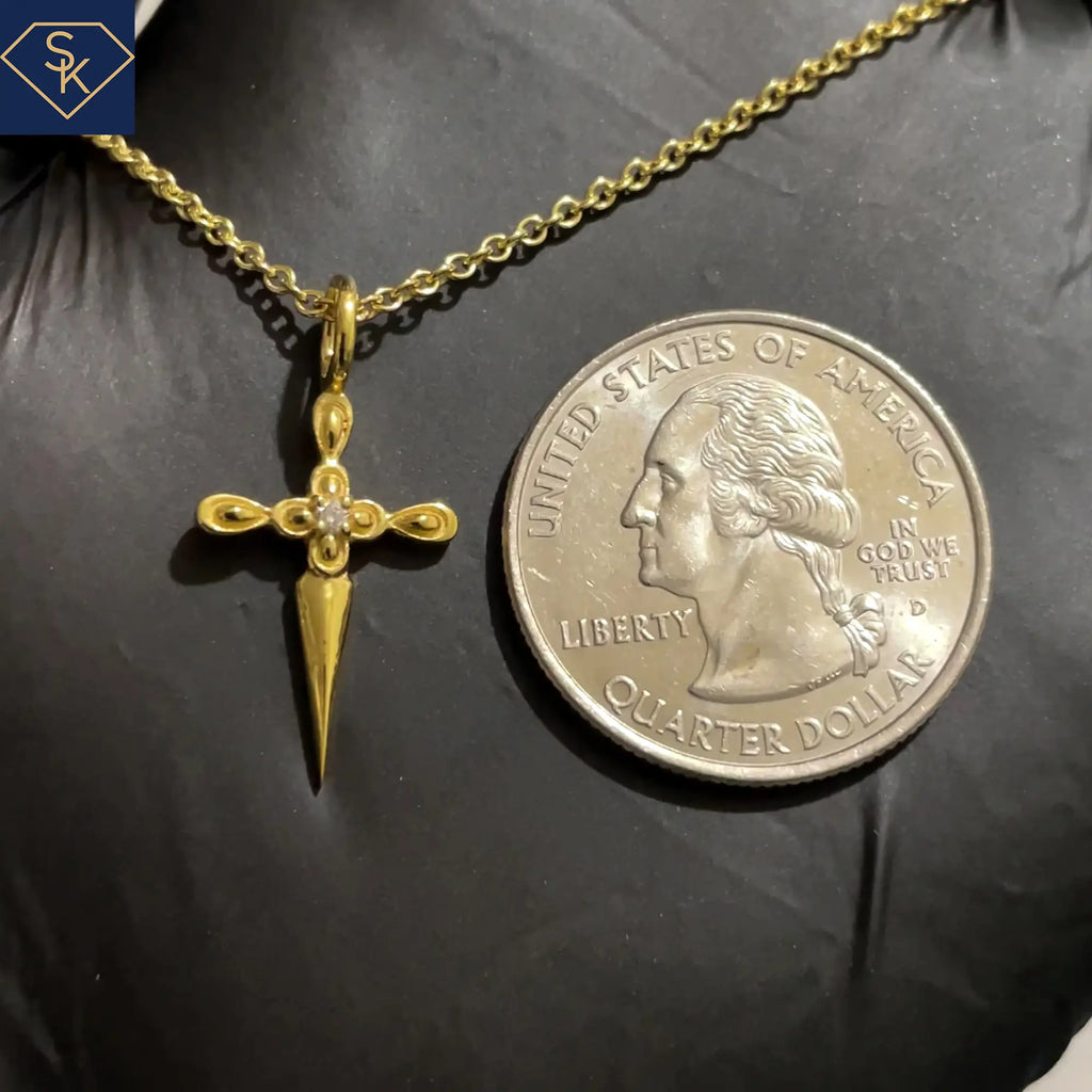 Petite Diamond Cross Pendant