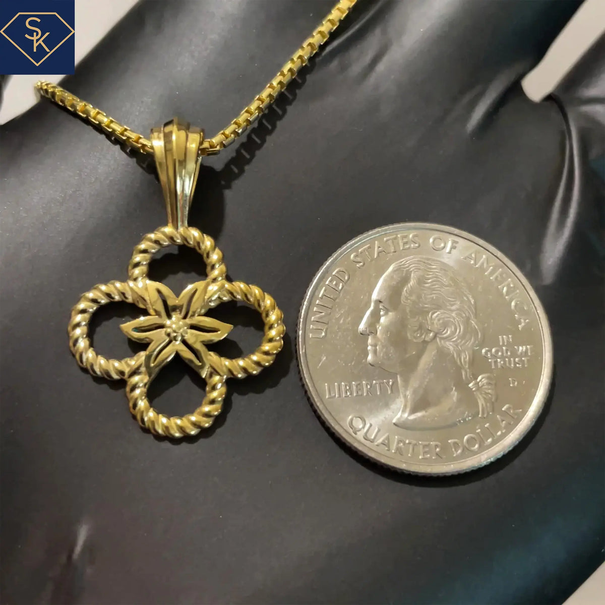 Rope Clover Pendant