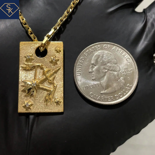 Sagittarius Dog Tag Pendant