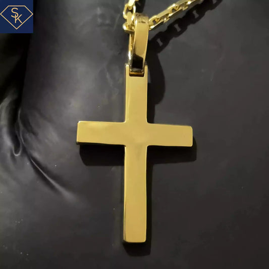 Solid Gold Cross Pendant